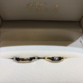 【Fuligoshed(フーリゴシェド)の口コミ】 1番はお互いの指輪の一部をシャッフルして、一つの指輪にするコンセプトと…