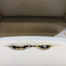 【Fuligoshed(フーリゴシェド)】の口コミ 1番はお互いの指輪の一部をシャッフルして、一つの指輪にするコンセプトと...