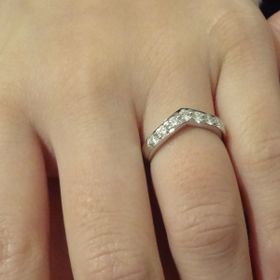 【ティファニー(Tiffany & Co.)の口コミ】 憧れのティファニー！ということと、指が太めなのでVできれいに見えるとい…