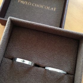 【PAVEO CHOCOLAT(パヴェオショコラ)の口コミ】 婚約指輪は購入してないので、結婚指輪にはダイヤを入れようと思いました…
