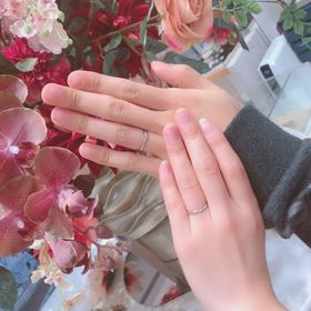 【CAFERING(カフェリング)の口コミ】 指がふっくらしているのと、そこまで長細くないため、細めのリングを探し…