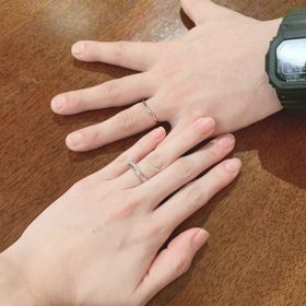 【AHKAH(アーカー)の口コミ】 デザインに惹かれました。ふたりでほかの店舗にも行ってみましたが、これ…