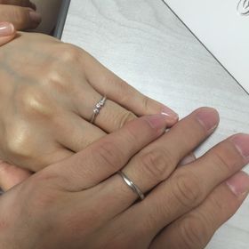 【銀座ダイヤモンドシライシの口コミ】 指が太いのであまり細すぎりデザインだと存在感がなかったのでいい太さの…