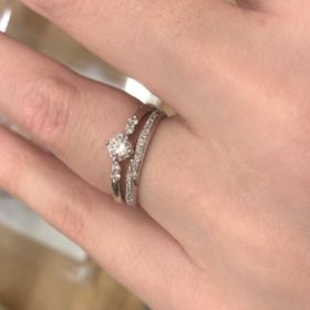 【Mariage ent(マリアージュエント)の口コミ】 結婚指輪、婚約指輪ともに他のブランドではあまり見かけない可愛らしい雰…