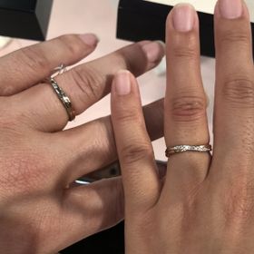 【Ginza Rim(銀座リム)の口コミ】 ピンクゴールドとプラチナのコンビカラーでハーフエタニティの指輪を探し…