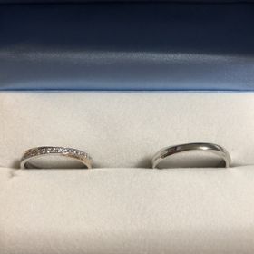 【GALA JEWELRY(ガラジュエリー)の口コミ】 ハーフエタニティのプラチナとピンクゴールドのコンビリングが希望だった…