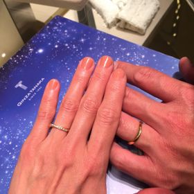 【ギンザタナカブライダル(GINZA TANAKA BRIDAL)の口コミ】 夫[大きなゴツゴツした手、普段からシルバーアクセを多数着用]私[小さくて…