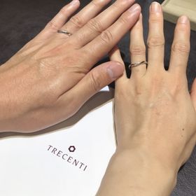 【TRECENTI(トレセンテ)の口コミ】 カーブのデザインが指を華奢に見せてくれます。ダイアモンドもとてもきら…