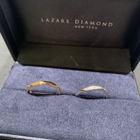 【ラザール ダイヤモンド(LAZARE DIAMOND)の口コミ】 ウェーブ状でダイヤ入りの指輪を探して、何店舗が行きラザールさんの指輪…
