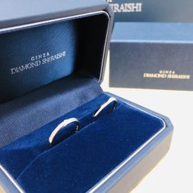 【銀座ダイヤモンドシライシの口コミ】 事前にネットで気に入ったデザインの指輪をいくつかお見せして、試着させ…