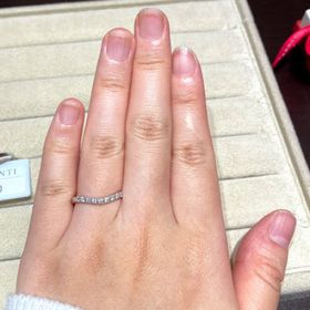 【TRECENTI(トレセンテ)の口コミ】 内側を削るのではなくプラチナを盛った甲丸リングで、着け心地の良さが抜…