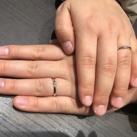 【ラザール ダイヤモンド(LAZARE DIAMOND)の口コミ】 デザインの種類の多さに驚きその中で夫婦で気に入ったものが見つかったの…