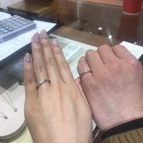 【TRECENTI(トレセンテ)の口コミ】 ハーフエタニティを目的で来店したのですが、その輝きに引けを取らない輝…