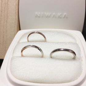 【俄(にわか)の口コミ】 特に結婚指輪の雪佳景のピンクゴールドとプラチナの2色使いに一目惚れでし…