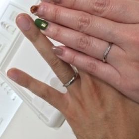 【GALA JEWELRY(ガラジュエリー)の口コミ】 ずっと探していたデザイン(ウェーブ)で、細すぎず、太すぎず、ダイヤもし…