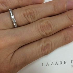 【ラザール ダイヤモンド(LAZARE DIAMOND)の口コミ】 仕事上指輪の装着ができないこと、婚約指輪を購入していなかったことから…