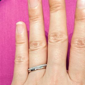 【アイプリモ(I-PRIMO)の口コミ】 色々試着した結果、旦那さんが、細みでシンプルなもの、ストレートライン…