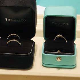 【ティファニー(Tiffany & Co.)の口コミ】 婚約指輪もTiffanyを買ってもらい、結婚指輪も同じTiffanyで揃えようと2人…