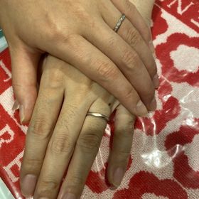 【TRECENTI(トレセンテ)の口コミ】 男性用に、ストレートタイプを試着して、女性用にもストレートタイプを試…