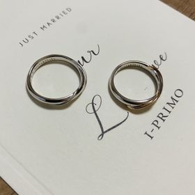 【アイプリモ(I-PRIMO)の口コミ】 リングの太さ、男女デザインが同じだったこと。男性用は一部艶消し加工が…
