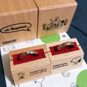 【with Happiness..の口コミ】 特にこだわりがないままお店に伺ったのですが、店舗でスヌーピーの刻印を…