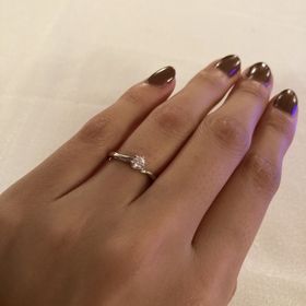 【アイプリモ(I-PRIMO)の口コミ】 横から見たときのメレダイヤの入り方がとてもおしゃれで珍しいデザインだ…