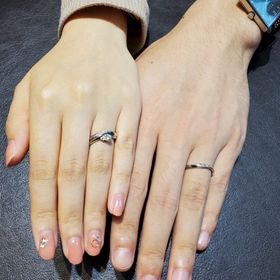 【TRECENTI(トレセンテ)の口コミ】 重ね付けできるセットリングで、重ねた時にぴったりと重なるデザインを選…