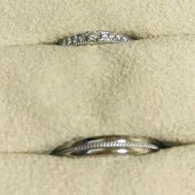 【et TOUJOURS(トゥージュール)】の口コミ 同じデザインのものがあっても、ひとつのダイヤを分けてお互いの指輪に埋め...