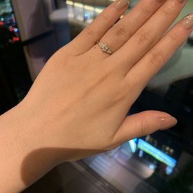 【銀座ダイヤモンドシライシの口コミ】 メレつきがよかったことと、来店したタイミングでダイヤモンドの質が最も…