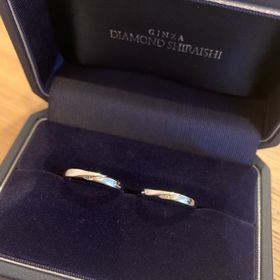 【銀座ダイヤモンドシライシの口コミ】 シンプル過ぎず派手すぎない事と、付ける向きによって石の見え方が変わる…