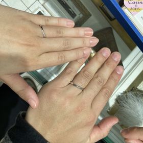 【tamaya BRIDAL(宝石の玉屋)】の口コミ オリジナルの指輪なので2本でも価格がお安いです。シンプルながらもダイヤ...