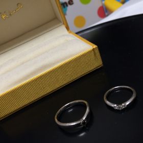 【ケイウノ ブライダル(K.UNO BRIDAL)の口コミ】 一見ペアではないように見えてペアなところが気に入りました。また、指が…