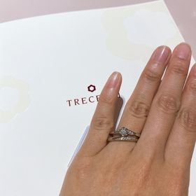 【TRECENTI(トレセンテ)の口コミ】 フローラのデザインがとにかく可愛いかった。ダイヤのクオリティが高く値…