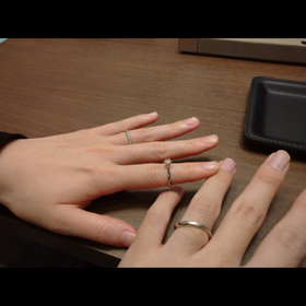 【ANTWERP BRILLIANT(アントワープブリリアント)の口コミ】 主人が婚約指輪をこちらで購入したのでとても気に入ったため、結婚指輪も…