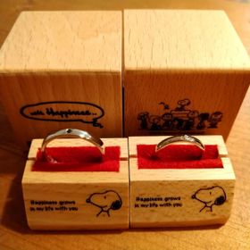 【with Happiness..の口コミ】 2人ともスヌーピーが大好きだったのと、デザインが可愛かったので選びまし…