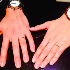 【ケイウノ ブライダル(K.UNO BRIDAL)の口コミ】 夫婦で選びました。あまりハイブランドで定番なブランド（カルティエやテ…