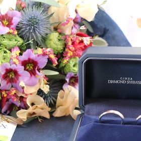 【銀座ダイヤモンドシライシの口コミ】 最初は2人が似合う、好きなデザインを選んで、それぞれ別のデザインにしよ…