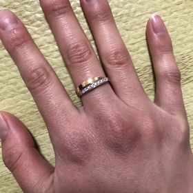 【アイプリモ(I-PRIMO)の口コミ】 シルバーとゴールドの組み合わせでファッション性もとてもありダイヤも生…