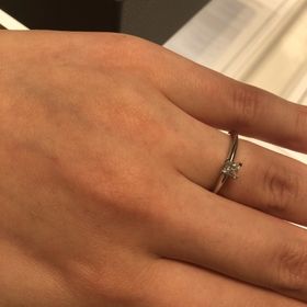 【ティファニー(Tiffany & Co.)の口コミ】 ティファニーのプリンセスカット♡
高さがあるデザインとプリンセスカット…