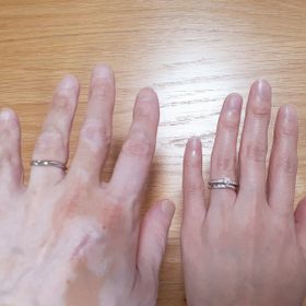 【銀座ダイヤモンドシライシの口コミ】 シンプルなデザインのセットリングを探していて、サイトで気になるものを…