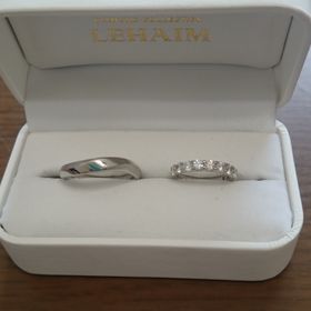 【LEHAIM(レハイム)の口コミ】 私はハーフエタニティの結婚指輪、主人は着け心地やデザインにこだわりを…