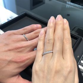 【エクセルコダイヤモンド(EXELCO DIAMOND)の口コミ】 もともとハーフエタニティのものが欲しいと思っており、ダイヤモンドの輝…