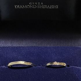 【銀座ダイヤモンドシライシの口コミ】 結婚指輪はシンプルなデザインで探していました。一粒でもダイヤモンドが…