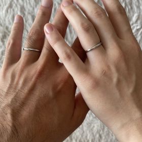 【canal4℃(カナルヨンドシー)の口コミ】 デザインがシンプルで可愛いのでカナル4℃で買うと決めてました！主人にも…