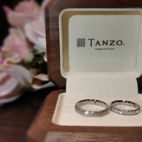 【TANZO.(鍛造指輪)の口コミ】 フルオーダーで自分たちのこだわりの指輪を作ることができ、鍛造製法や今…
