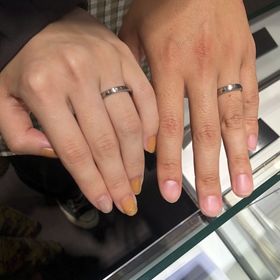 【俄(にわか)の口コミ】 京杢目のSサイズを試着しました。結婚指輪、ストレート、プラチナがメイン…