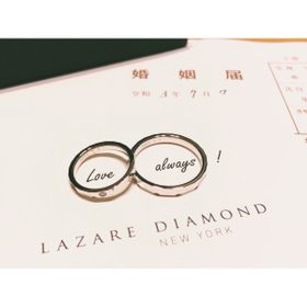 【ラザール ダイヤモンド(LAZARE DIAMOND)の口コミ】 自分の周りめ結婚指輪を付けている人は、シンプルなデザインのものが多か…