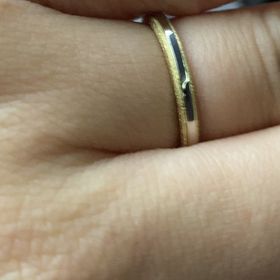 【TANZO.(鍛造指輪)の口コミ】 指輪のデザインはグリーンゴールドとプラチナのコンビ指輪にしていただき…