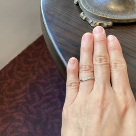 【ケイウノ ブライダル(K.UNO BRIDAL)の口コミ】 男女とも似たようなデザインなので、ミッキーと一緒に夫婦で夢を叶えられ…