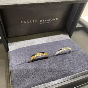 【ラザール ダイヤモンド(LAZARE DIAMOND)の口コミ】 先ずは女性用を選択ひ、男性用も同じシリーズのデザインを選択することで…